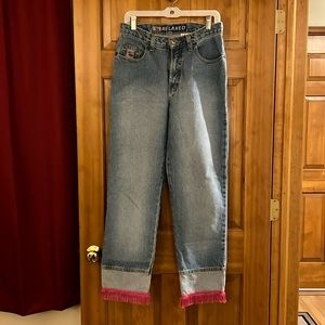 Rare Cruel Girl Fringe Bottom Jeans